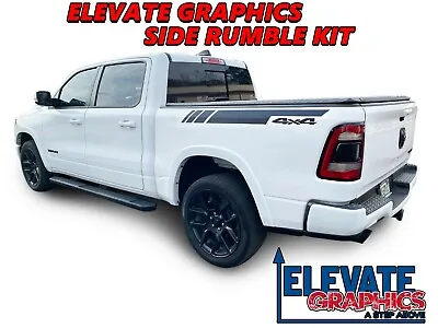 2009-2023 For Ram 1500 Side Rumble Stripes 3m Vinyl Graphics Stickers Decals • $39.95