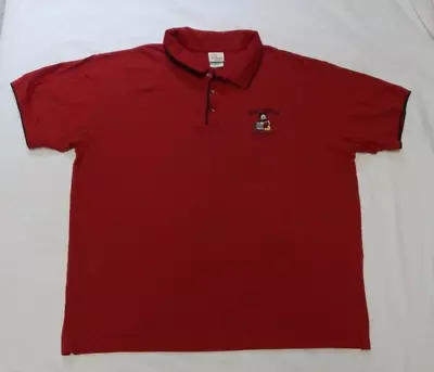 Walt Disney Studios Mickey Mouse Film Reels Red Polo Shirt Men XXL Disney Store • $12.99