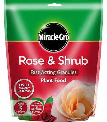 New Fast Growing Plant Food Miracle Gro Rose & Shrub Concentred 750g Bag • £7.99