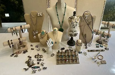 Vintage Sterling Silver 925 Native American Southwestern Jewelry Lot/1000+ Gram • $1250