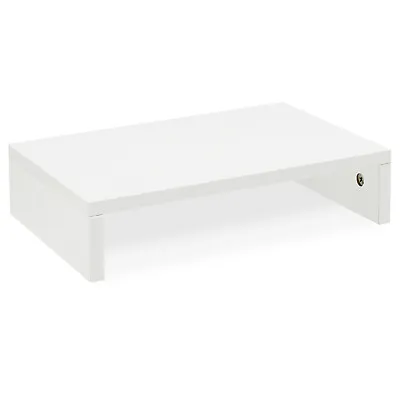 Monitor Stand Riser Wood Monitor Stand For Desk TV/Screen Computer Stand White • $22.59