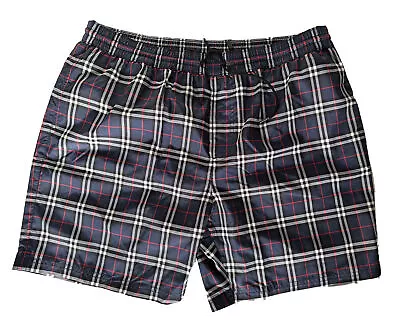 NWT $440 Burberry Men's Carbon Blue IP Check Boxer Swim Shorts 2XL 8013883 • $269.99