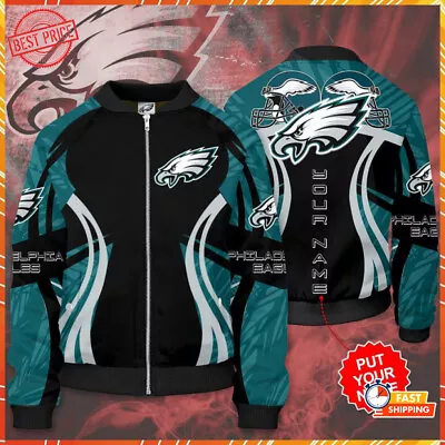 $49.99 • Buy Philadelphia Eagles Custom Name Full Printed Bomber Jacket Personalized Outfit 