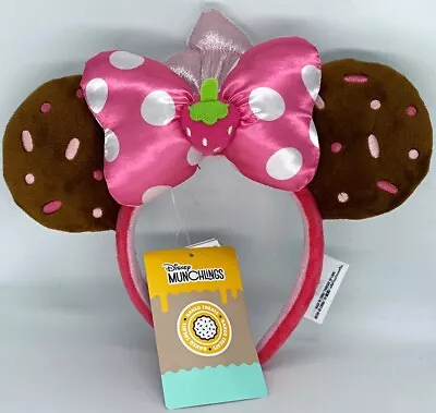 Disney Parks Minnie Mouse Strawberry Cupcake Munchlings Ears Headband - NEW • $32.99