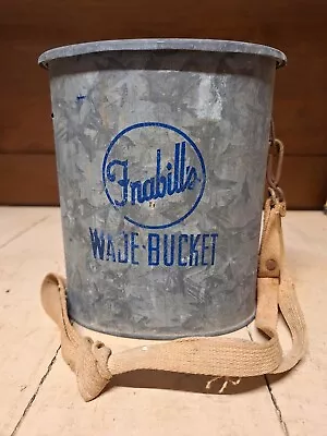 Rare Galvanized  Frabill's Wade Bucket Vintage Fishing Minnow Rustic Decor • $24.99