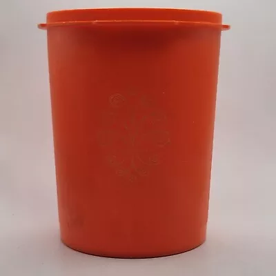 Tupperware Vintage Harvest Orange Plastic Canister NO LID • $18.97