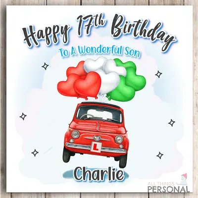 Personalised 17th Birthday Card Learner Granddaughter Daughter Niece Driving Car • £2.99