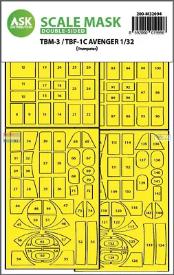 ASKM32094 1:32 ASK/Art Scale Double Sided Mask - TBM-3 TBF-1C Avenger (TRP Kit) • $25.89