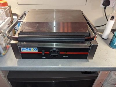 £36 • Buy Heavy Duty Large Double Sided Ridged Panini Press Contact Grill 2.2kW
