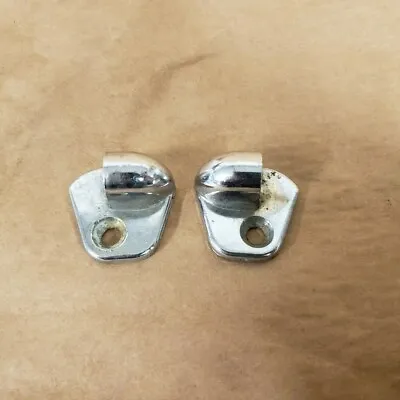 MG MGB Midget Original Interior Door Pull Handle Chrome Brackets Set Of 2 OEM • $11.99