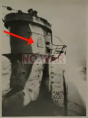 WWII GERMAN PHOTO U-BOOT U-BOAT With EMBLEM U-83 ON TOWER & CREW MEMBER • $49.99