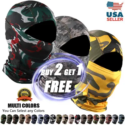 Tactical Balaclava Camo Face Mask UV Protection Ski Sun Hood Cover For Men Women • $8.99