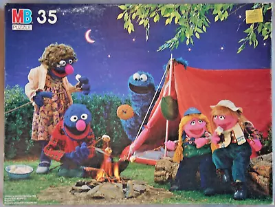 Sesame Street MUPPETS ~ 35 Pc Floor Puzzle ~ 22  X 17  ~ Milton Bradley Vtg Used • $19.95