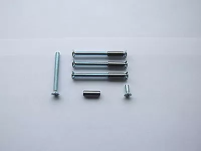 M4 Door Handle Fixing Screws Bolts With Sleeve. Suit Hollow Doors. Set 4 • £3.70