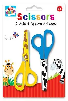 £3.09 • Buy 2 X Animal Print Pattern Childrens Kids Safety Scissors Arts & Craft School