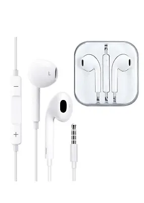 Earphones For Apple Iphone IPad Samsung Headpones Hand Free With Mic 3.5MM Aux • £3.79