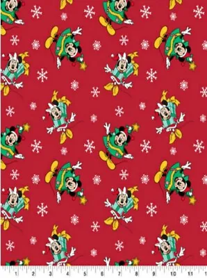 £23.59 • Buy Lined Window Valance Curtain 42 X 15 Disney Mickey Mouse Minnie Christmas Tree