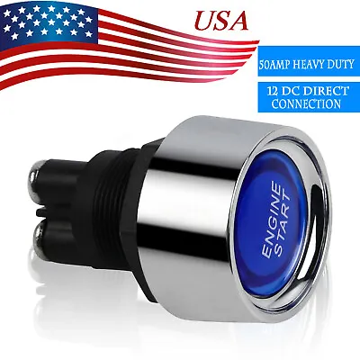 Universal Marine Boats Auto 12V Blue Illuminated Engine Start Switch Starter • $8.99