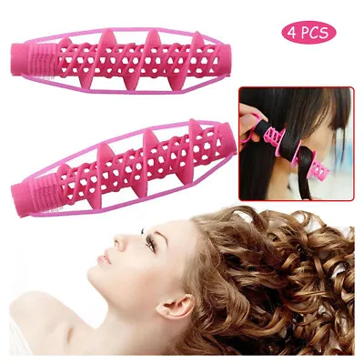 £5.27 • Buy 4Pcs Hair Curlers Rollers Spiral Curling DIY Tool Hairdressing No Heat No Clip