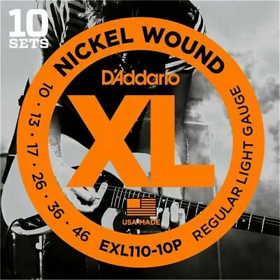 D'Addario EXL110 Nickel Electric Guitar Strings - 10 Pack • $42.65