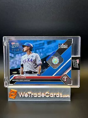 2023 Topps Now World Series Confetti Relic Corey Seager /49 MVP Texas Rangers • $299.99