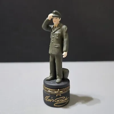 Elvis Presley In The Army PHB Porcelain Hinged Box Mini Statue • $9.99