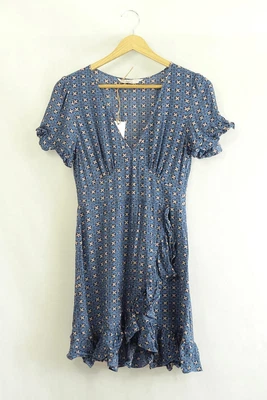 $33 • Buy Tigerlilly Blue Floral Dress 6 By Reluv Clothing