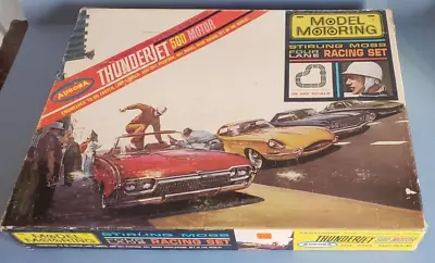 Vtg 1963 Aurora Model Motoring Thunderjet 500 Set 1304 4 Lane • $56