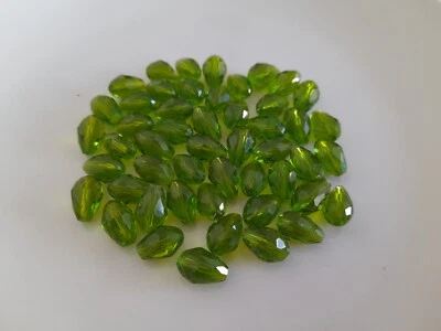 £1.69 • Buy Job Lot Of 50 Pieces Of Faceted Teardrop Beads Loose 12x8mm Approx