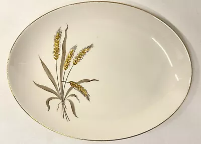 Vintage Homer Laughlin Cunningham Pickett Wheat Spray 11-5/8” Serving Platter • $29.74