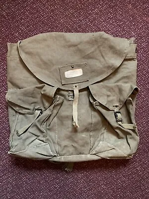 Swiss Military Surplus Canvas Backpack Vintage  • $36.95