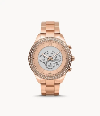 $470.09 • Buy Womens Hybrid Smartwatch FOSSIL STELLA GEN 6 FTW7063 Stainless Steel Gold Rose