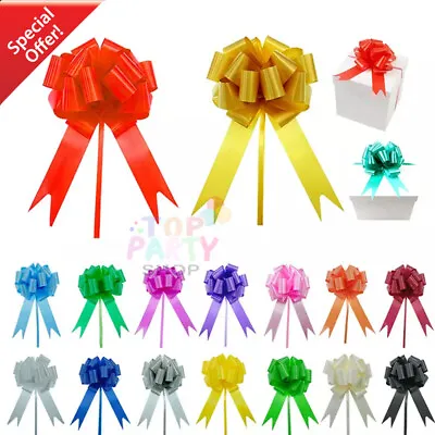 £1.99 • Buy Large Pull Bows 50mm Wedding Car Gift Wrap Party Florist Poly Ribbon