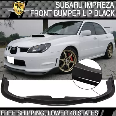 Fits 06-07 Subaru Impreza WRX STI CS2 PP Front Bumper Lip Gloss Black • $85.99