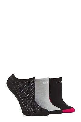 £9.99 • Buy Elle Ladies Bamboo No Show Invisible Socks With Cushioning Colours - 3 Pair Pack