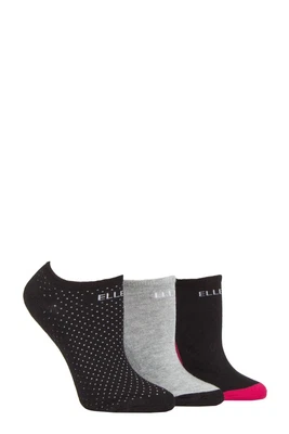 £9.99 • Buy Elle Ladies Bamboo No Show Invisible Socks With Cushioning Colours - 3 Pair Pack