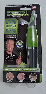 MicroTouch MAX Micro Hair Trimmer All-In-One Personal Trimmer With Light - Green • $15