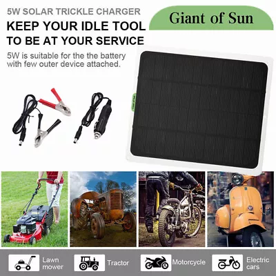 $32.99 • Buy 20W Solar Panel 12V Trickle Charger Battery Charger Kit Maintainer Boat RV Car