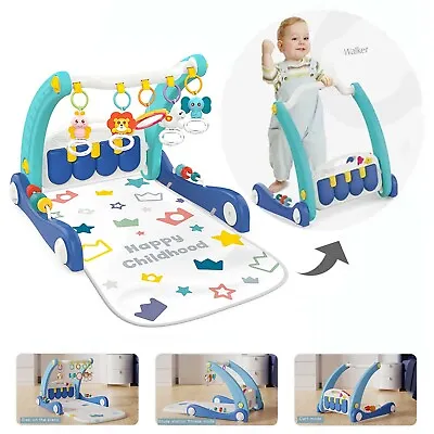 Gym Play Mat Baby Newborn Kids 5 In 1 Fitness Music Lay Piano Boy Girl • £35.25