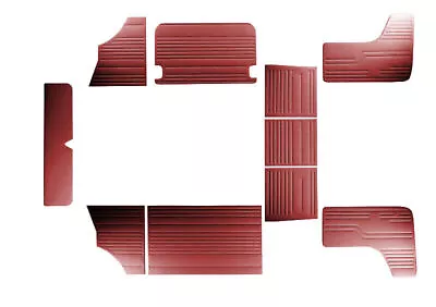 For VW T2 BUS INTERIOR SIDE PANEL SET 10 PCS BURGUNDY 08-1970 - 1979 LATE STYL • $569.90