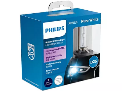 PHILIPS D2S ULTINON 6000K HID XENON HEADLIGHT BULBS | 85122WX | Pack Of 2 • $153.99