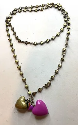 £44.20 • Buy Vintage Necklace, Heart-shaped Chain, Heart Pendants, Marc Jacobs