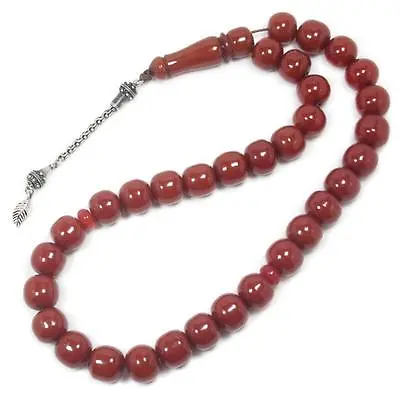 PRAYER BEADS-Komboloi~VINTAGE Collectible Cherry Amber Bakelite FATURAN 81.40 G • $1590