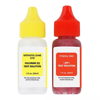 Swimming Pool Spa Test Kit Refill Solutions Chlorine OTO PH Phenol Red Bromine • $9.99