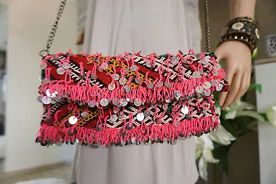 Moroccan Bag Kilim Clutch Bag Handcrafted Shoulder Evening Designer Purse • $74.96