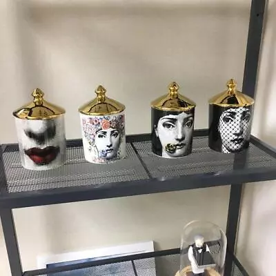 Candle Holder Lina Face Fornasetti-style Vintage Storage Jar Art Home Decor Gift • $34.89