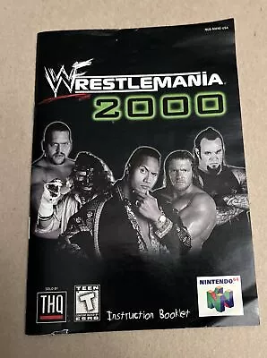 N64 WWF WrestleMania 2000 Nintendo 64 Manual Instruction Booklet Free Shipping  • $13.88