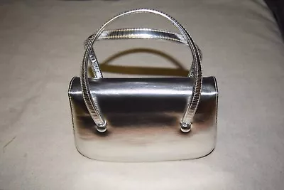 Vintage La France Small Silver Evening Purse Tote Bag Clutch Handbag • $35