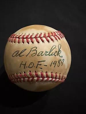 AL Barlick H.O.F. 1989 Signed Official National League Ball Rawlings Umpire MLB. • $9.99