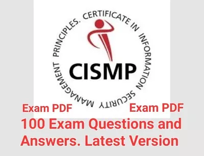 CISMP Real Exam 100 Questions And Answers • £9.99